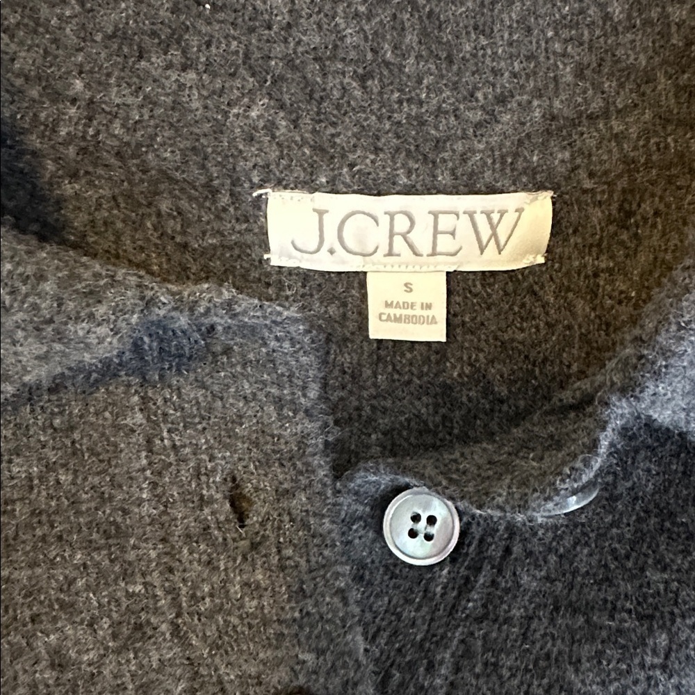 JCrew Milano cinched-waist cardigan, charcoal SzSmall - Picture 10 of 10